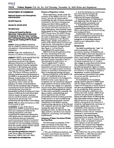 Final Rule for Taking and Importing Marine Mammals; Taking Marine Mammals Incidental to the United States Navy Training and Testing Activities in the Northwest Training and Testing (Northwest Training and Testing Activities) Study Area (November 2020)
